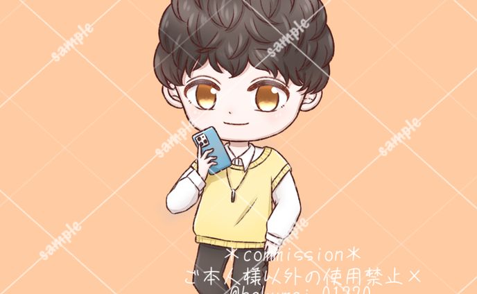 スマホを持つ男の子