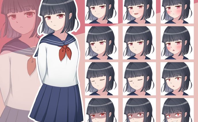 【2024年】ノベルゲーム用立ち絵＋表情差分