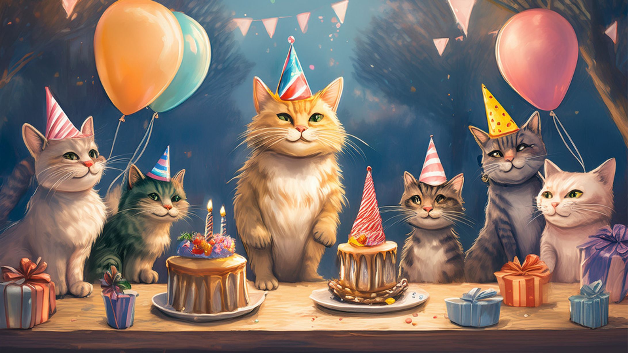 猫たちのバースデーパーティ-1