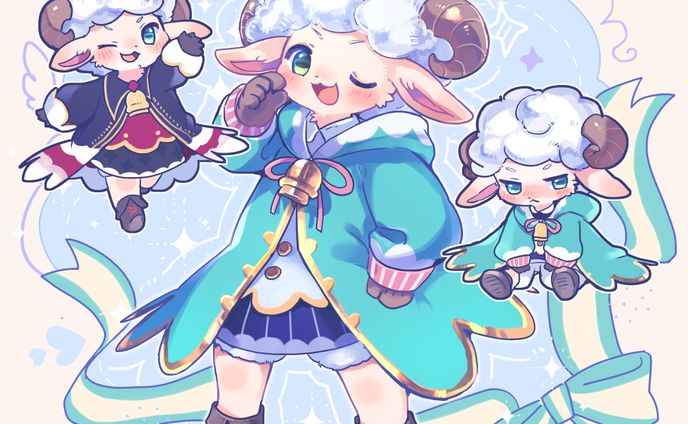 イラスト作品、動物