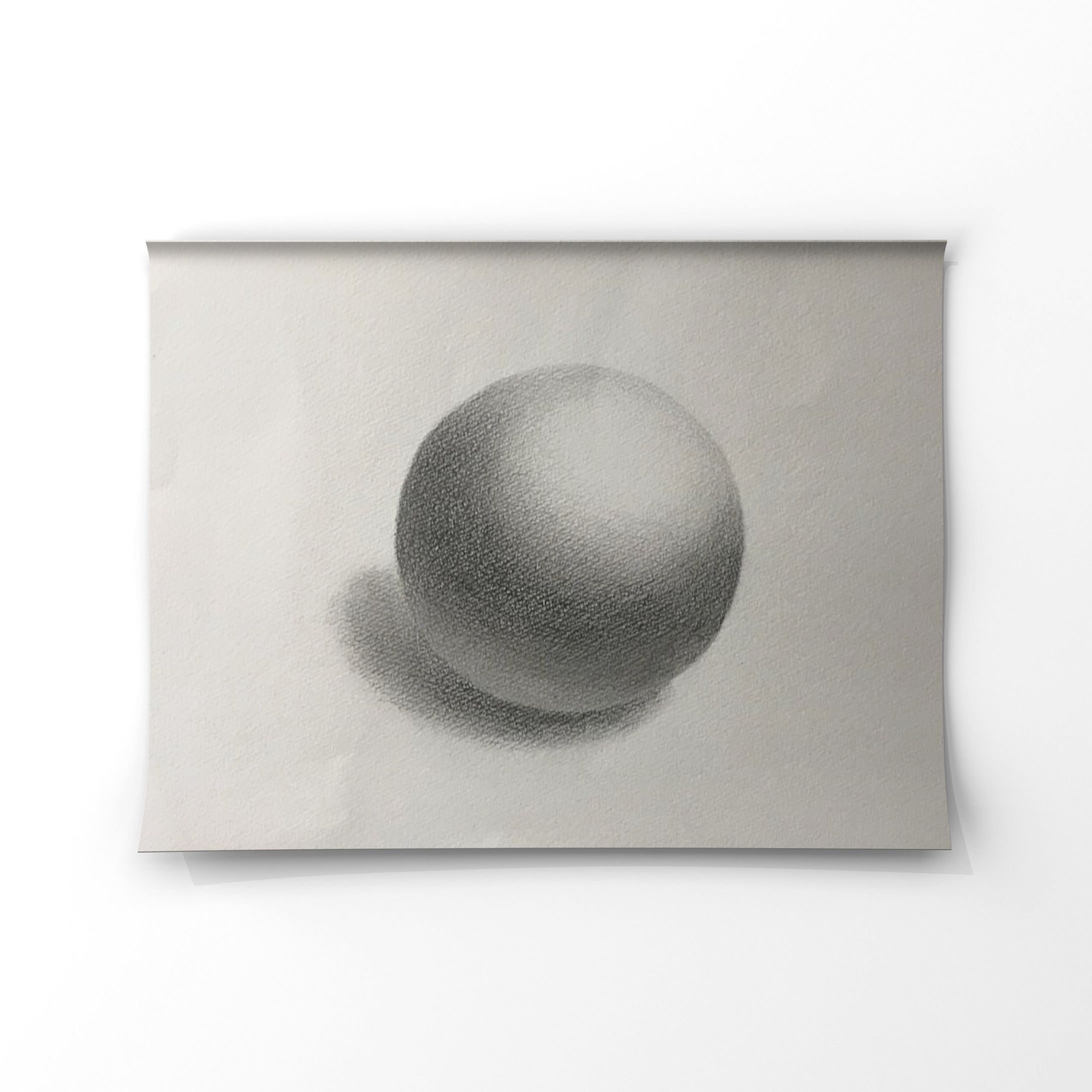 静物デッサン 球体-1