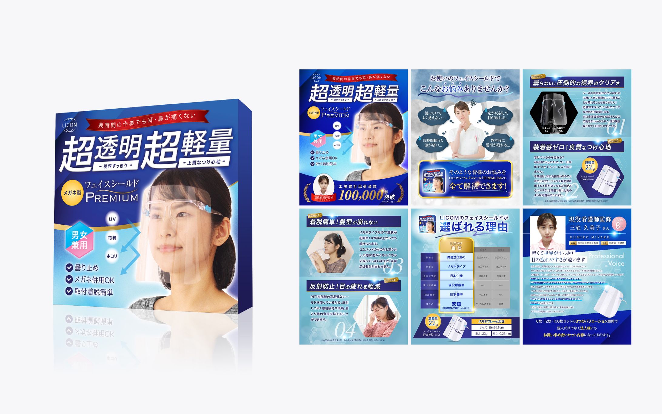 【パッケージ・商品画像】フェイスシールドPREMIUM-1