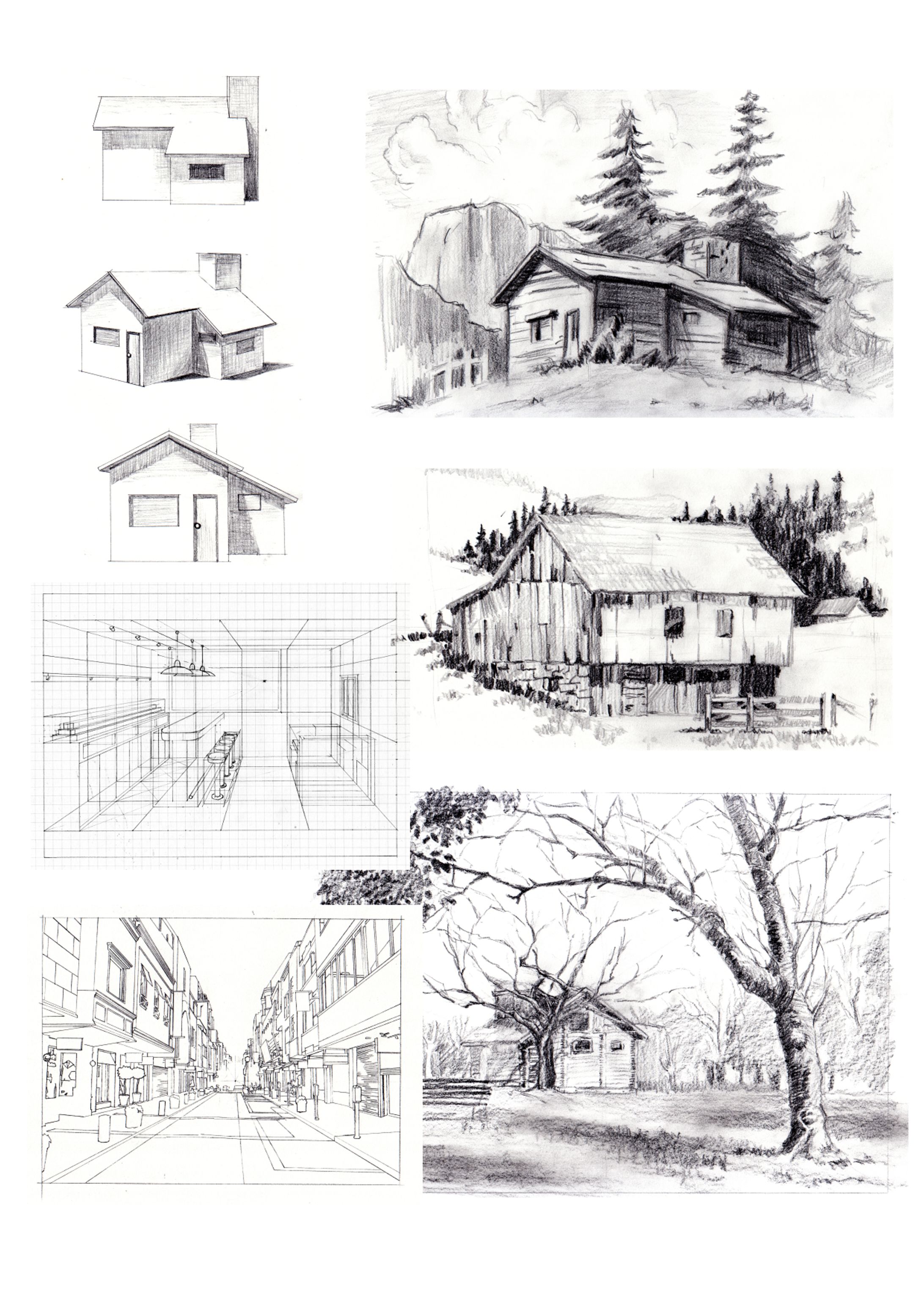 背景人物デッサン模写-1