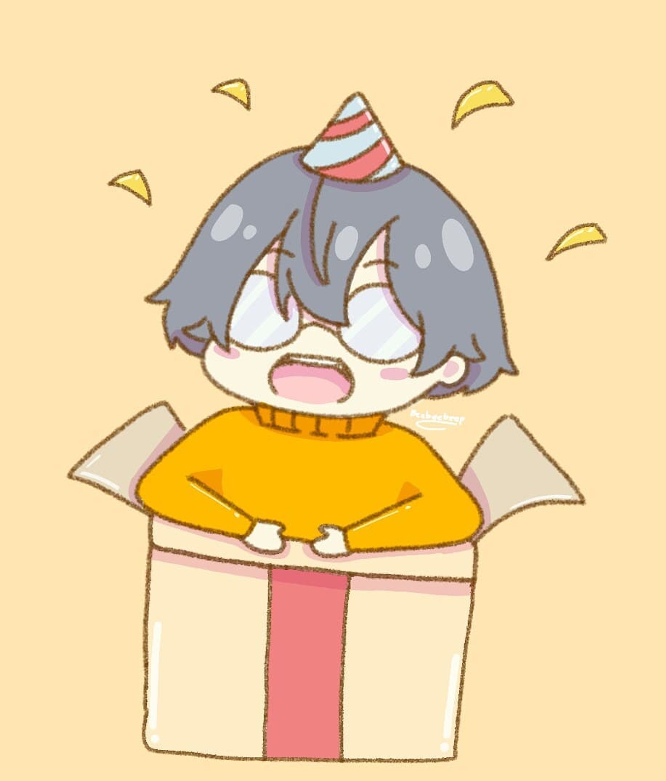 Cheers for another year to live 🎉🎉🎉
.
.
.
#illustration #art #doodleart #IbispaintX #beepblopocs #originalcharacter #original-1