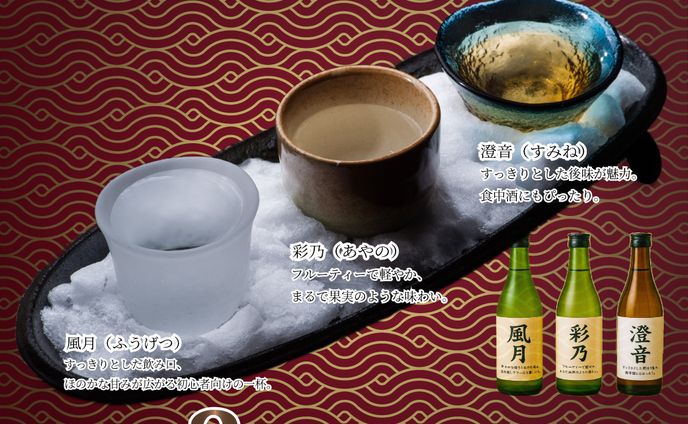 日本酒 3 種飲み比べセットのキャンペーン用バナー作成