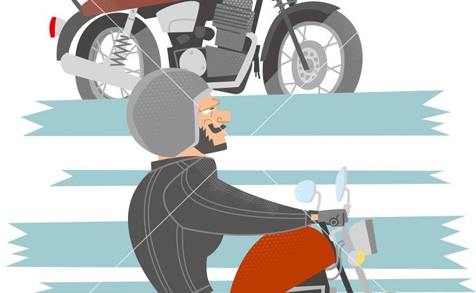 オートバイのイラスト