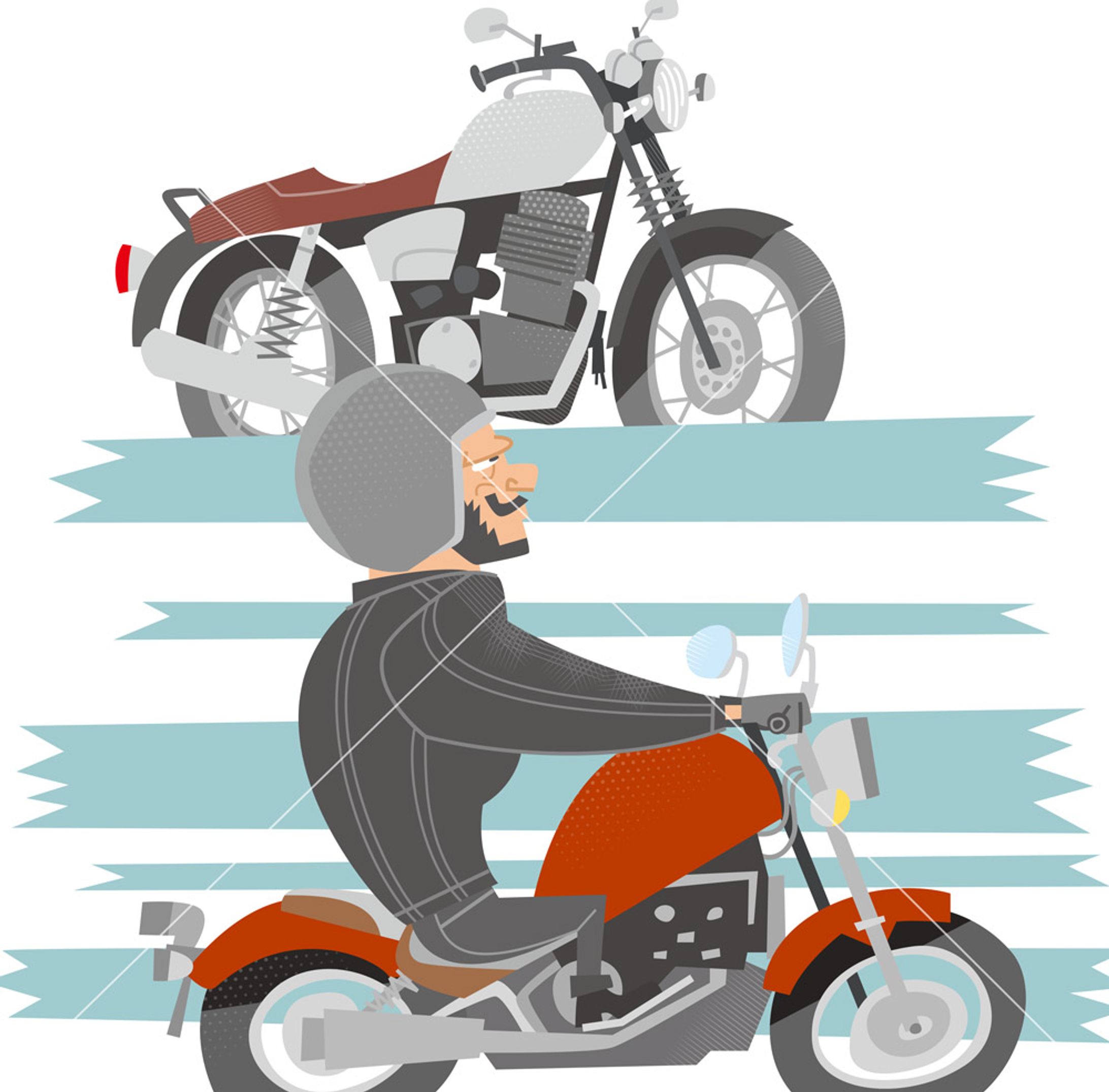 オートバイのイラスト-1