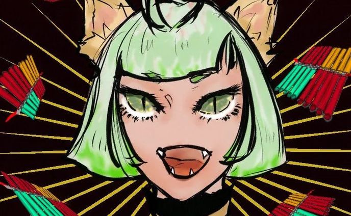 20220524.
ifなりちんオルタ。目を塗る前まではもっとばけねこみが強かったのですが……あれ？ふつうにかわゆくない？（）
ちなみにあうしビルドは、超弱必中黒魔杯識別無し、爆竹自分も被弾してきゃーっはっはっはっと笑い転げる弾ける狂気的な。バースセイバーだと… …どうでしょかね。スキル枠が少なすぎる上に、スキルが容易くは手に入らないのでもうね。#ごりごりごりっと芯減らし訓練 #originalcharacter　#ARTISULd16pro #clipstudiopaintpro #一次創作  #digitalillustration