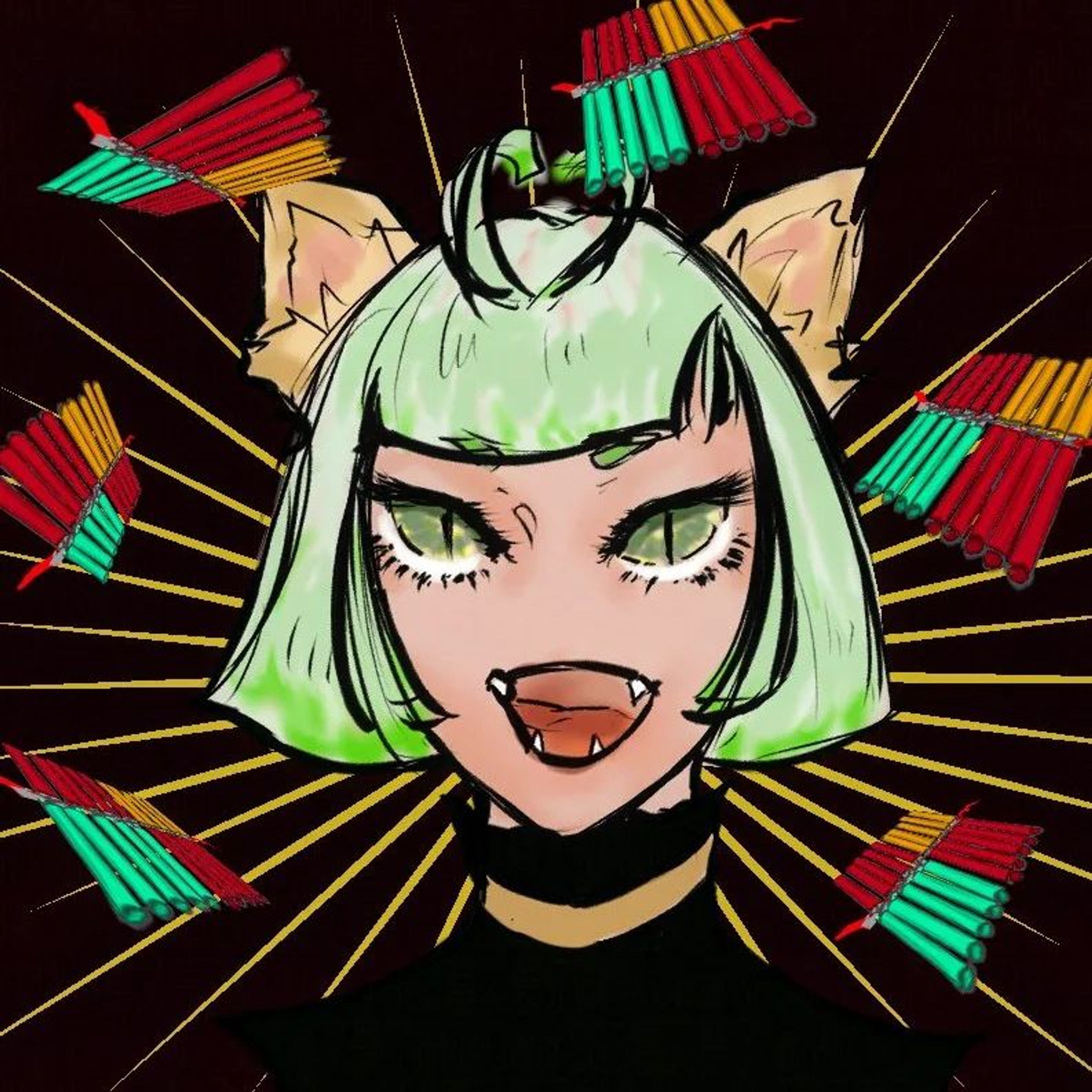 20220524.
ifなりちんオルタ。目を塗る前まではもっとばけねこみが強かったのですが……あれ？ふつうにかわゆくない？（）
ちなみにあうしビルドは、超弱必中黒魔杯識別無し、爆竹自分も被弾してきゃーっはっはっはっと笑い転げる弾ける狂気的な。バースセイバーだと… …どうでしょかね。スキル枠が少なすぎる上に、スキルが容易くは手に入らないのでもうね。#ごりごりごりっと芯減らし訓練 #originalcharacter　#ARTISULd16pro #clipstudiopaintpro #一次創作  #digitalillustration-1