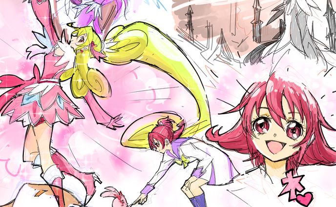 ドキドキ！プリキュア各話シーン模写１話～５話