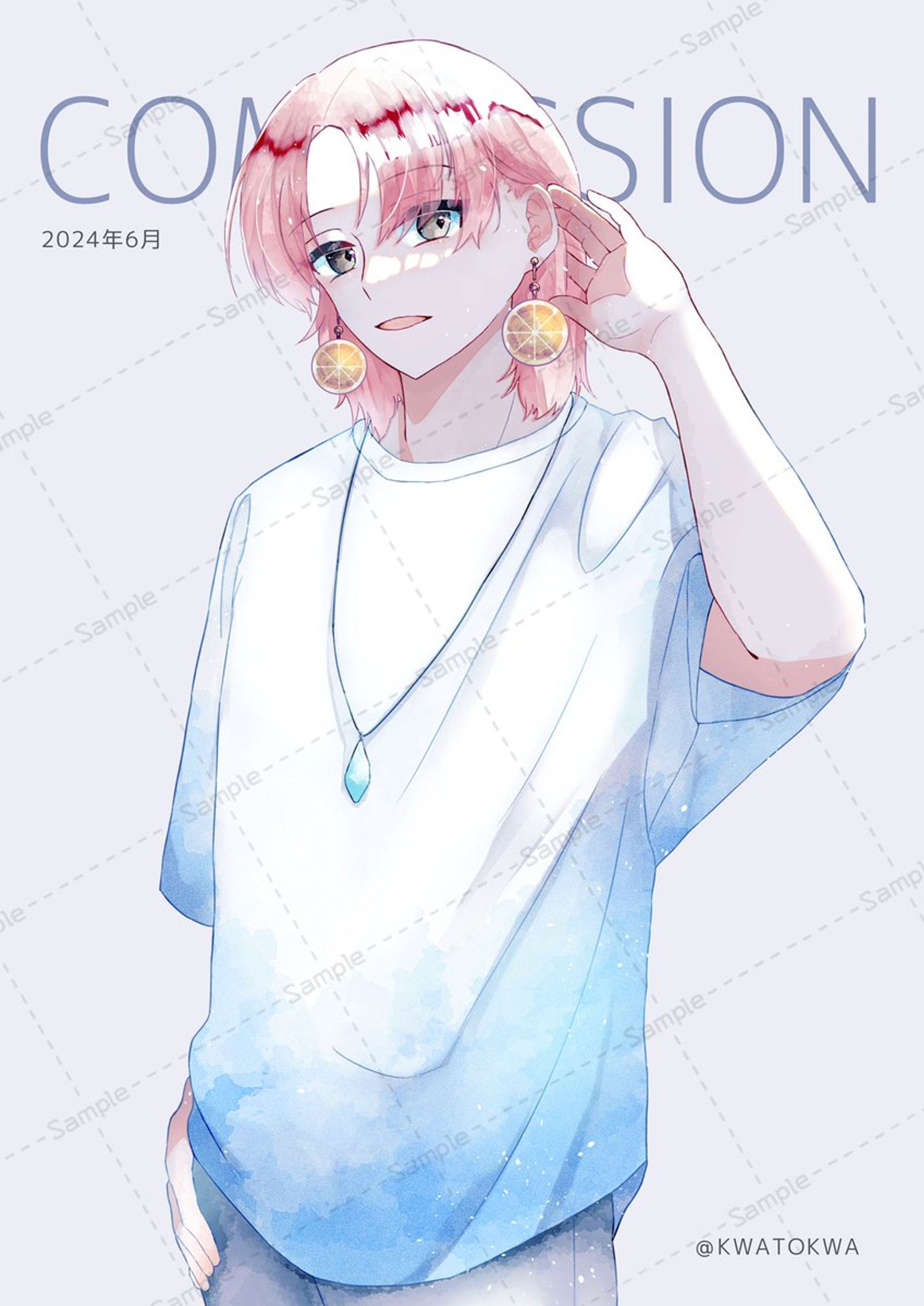 【ご依頼】膝上立ち絵【水彩塗り】-1