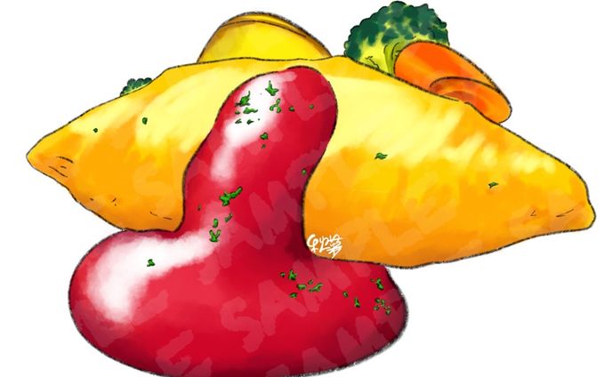ご依頼絵：オムライス
