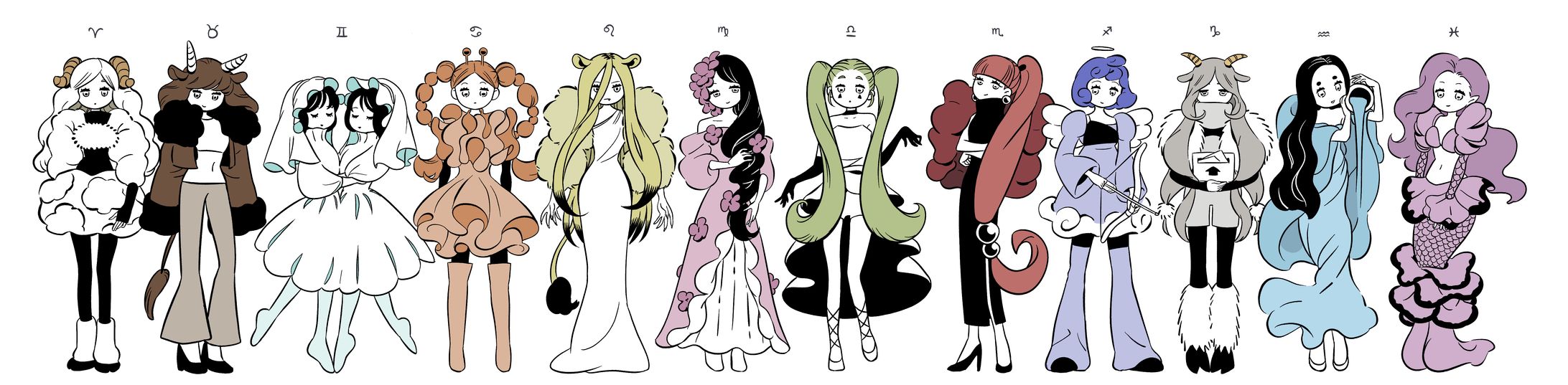 星座擬人化イラスト-1