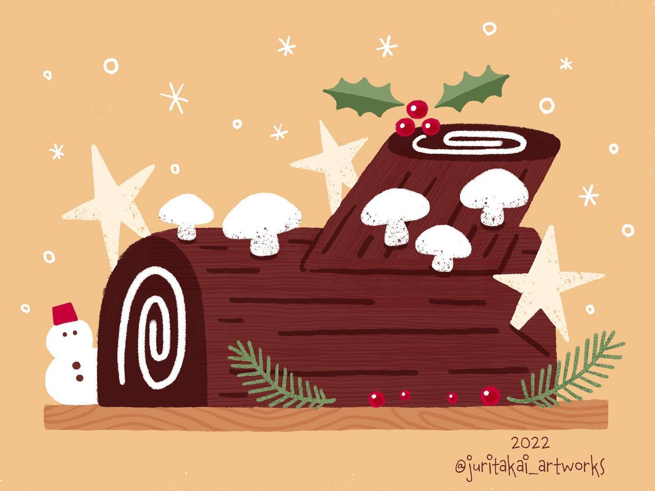 bûche de Noël

今月のadobefrescoのテーマ投稿がケーキだったのでこれにしました。
本場フランスのが食べたい。

#buchedenoel #christmas 
#foodillustration #食べ物イラスト 
#ブッシュドノエル #cake 
#cakeillustration #artwork 
#イラストレーター #高井じゅり 
#adobefresco #ケーキ 
#illustration #artofinstagram 
#illustrationdaily #1日1絵-1