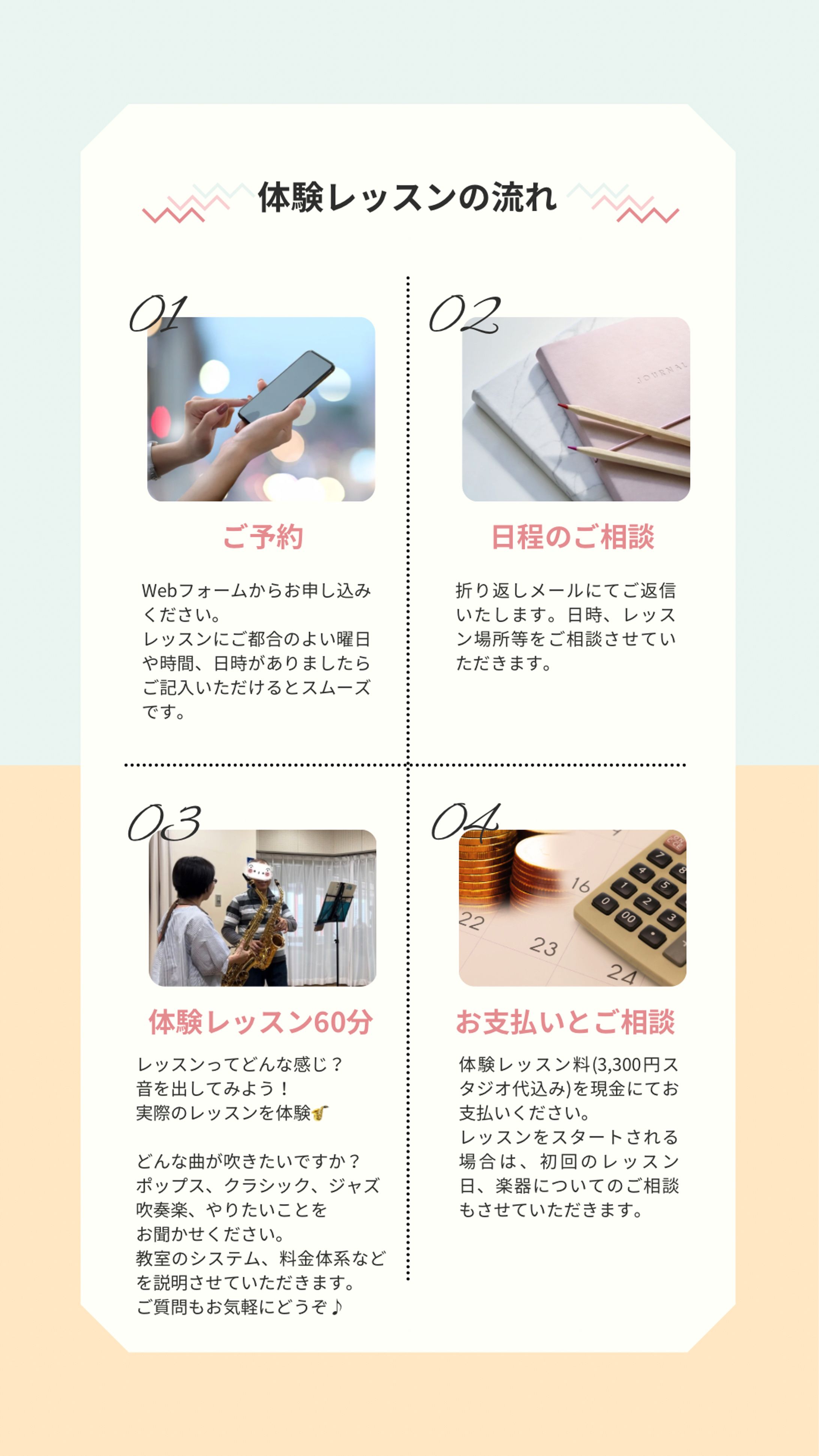 体験レッスンの流れ-1