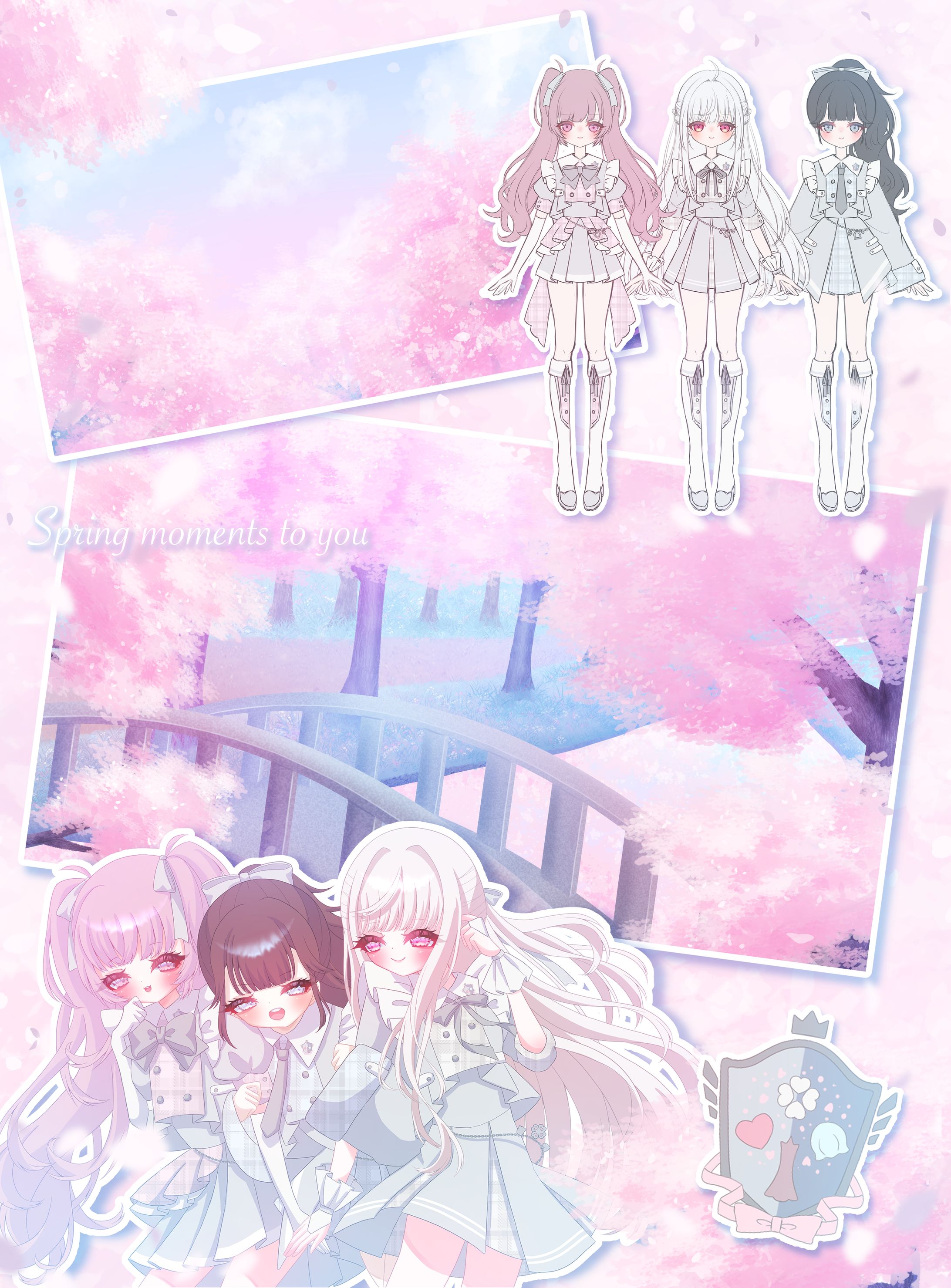 ひとときの春を君に "桜色エピローグ" 背景イラスト-1