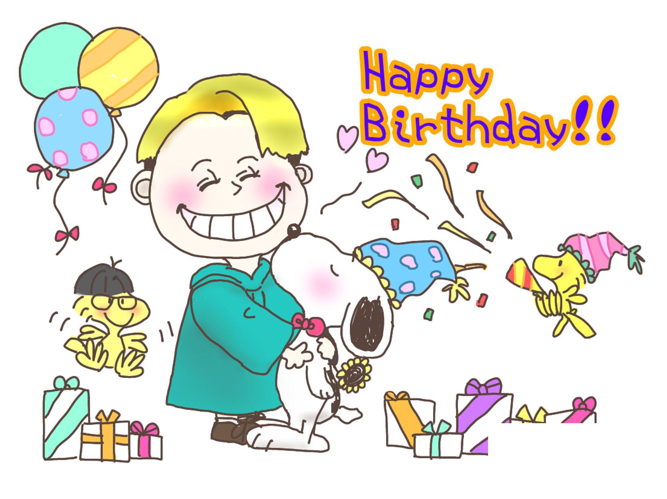 お誕生日イラストカード-1