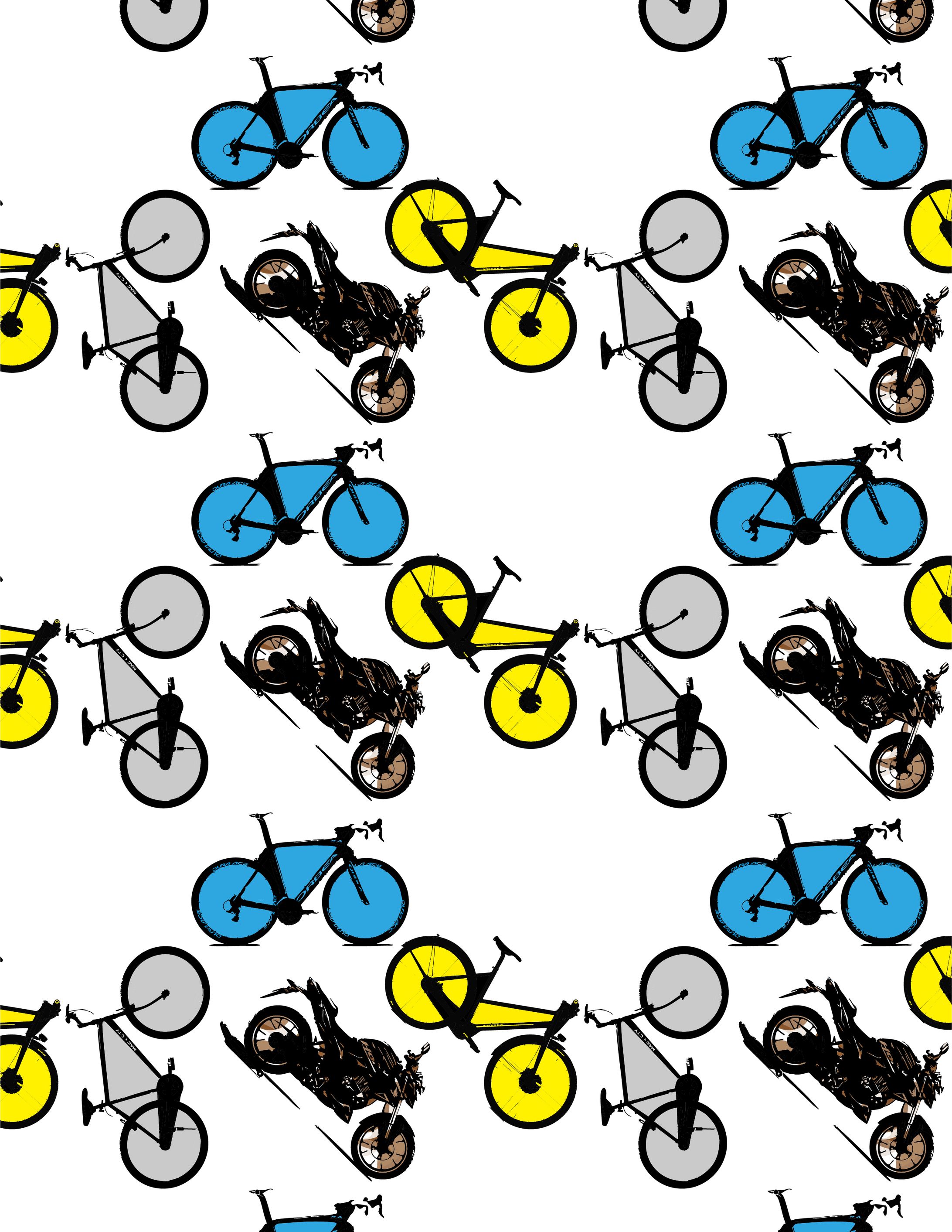 バイク総柄イラスト-1