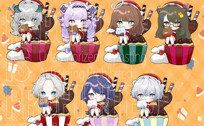 【12月無償企画】全体集合イラスト【クリスマス】