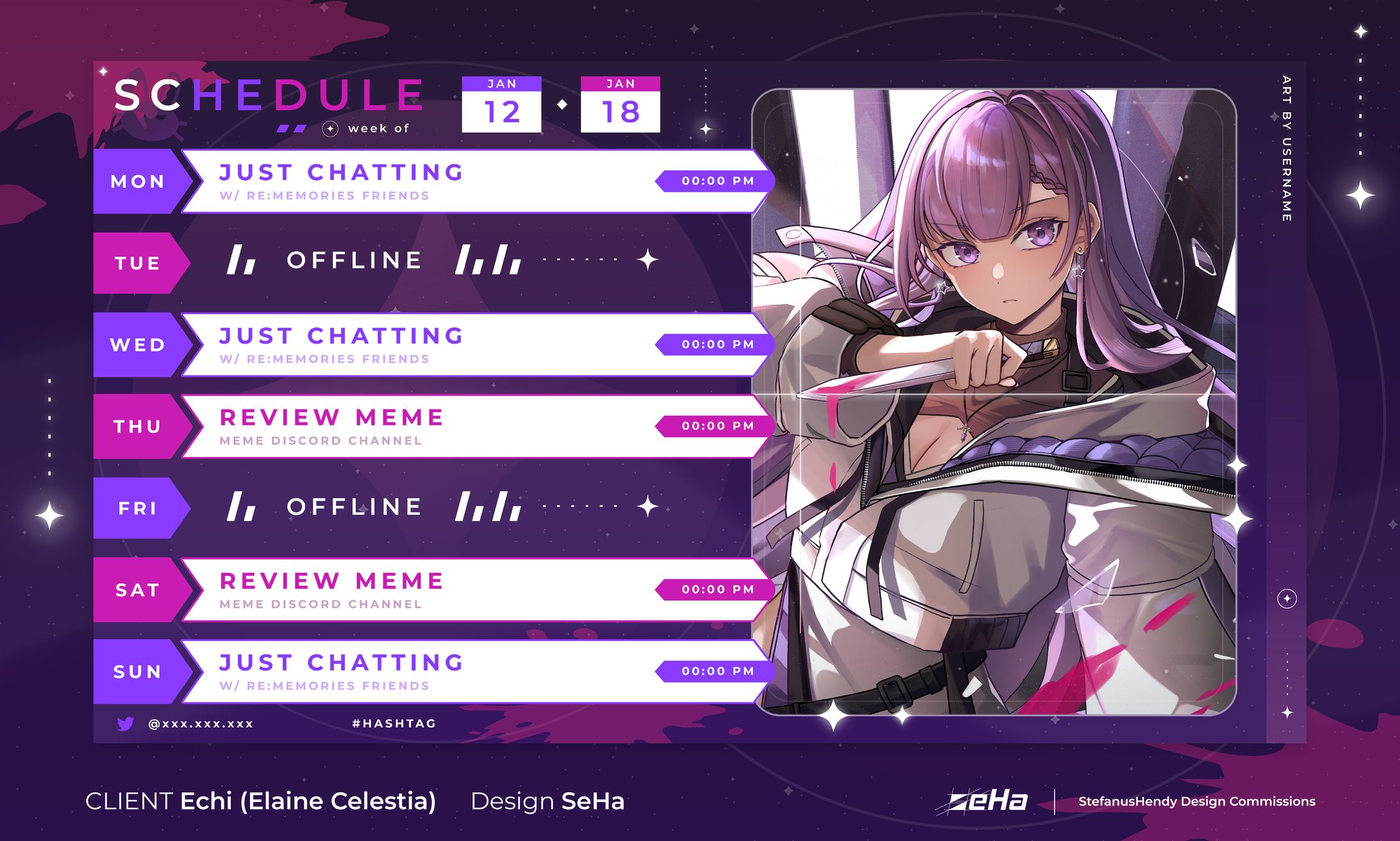 Echi (Elaine Celestia) Schedule-1