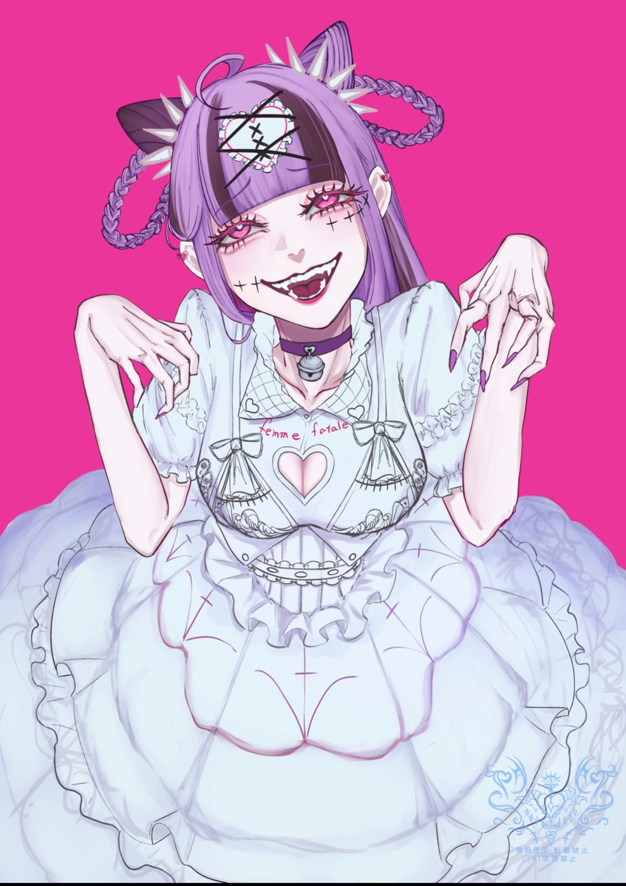 🖤02 : 縦　【ひとりイラスト】-1