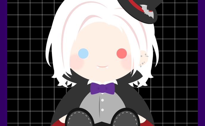 おすわりぬいぐるみイラスト / 狐花月猫様