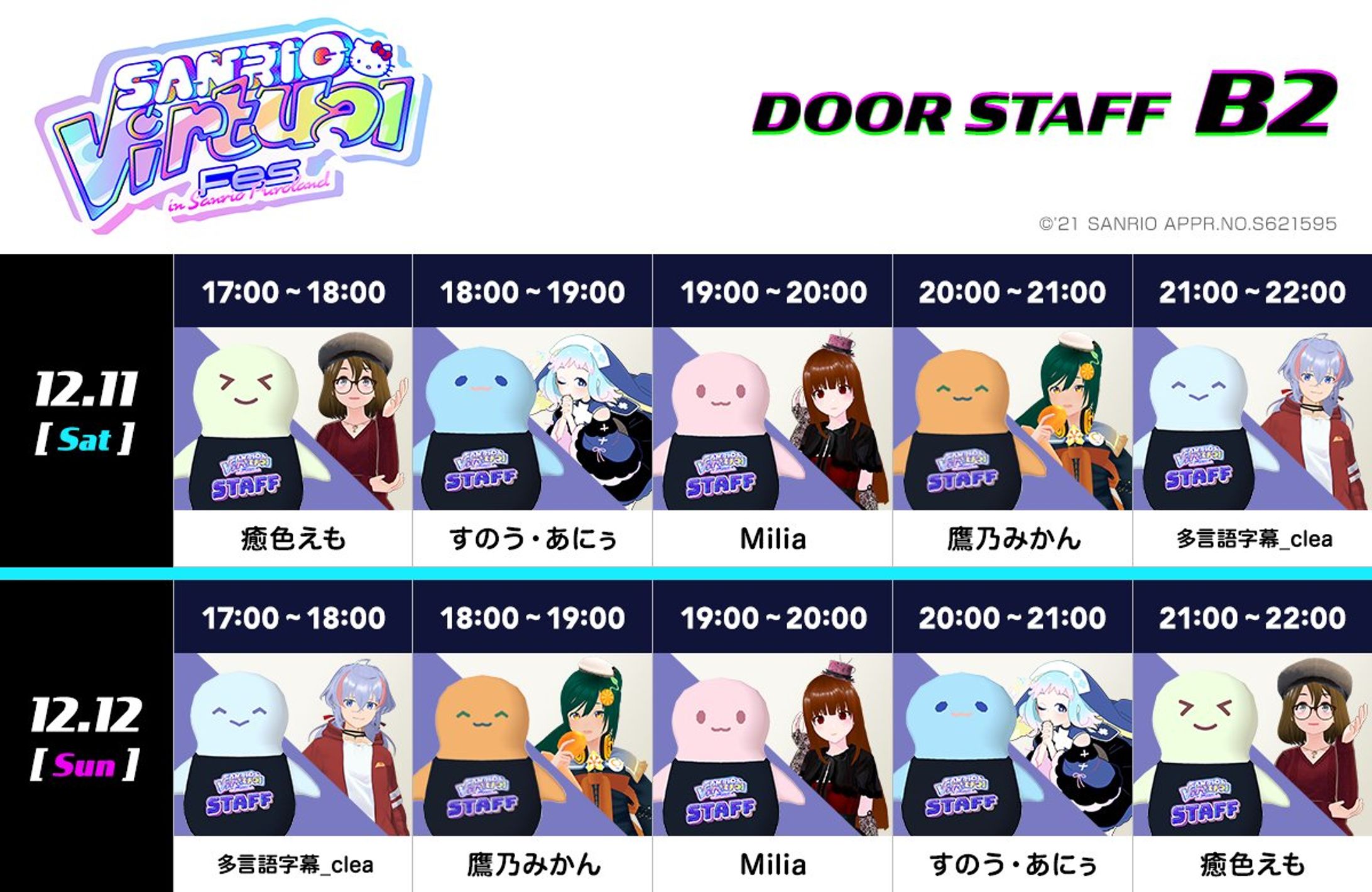 【お仕事】サンリオバーチャルフェス バーチャルスタッフ 勤務-1