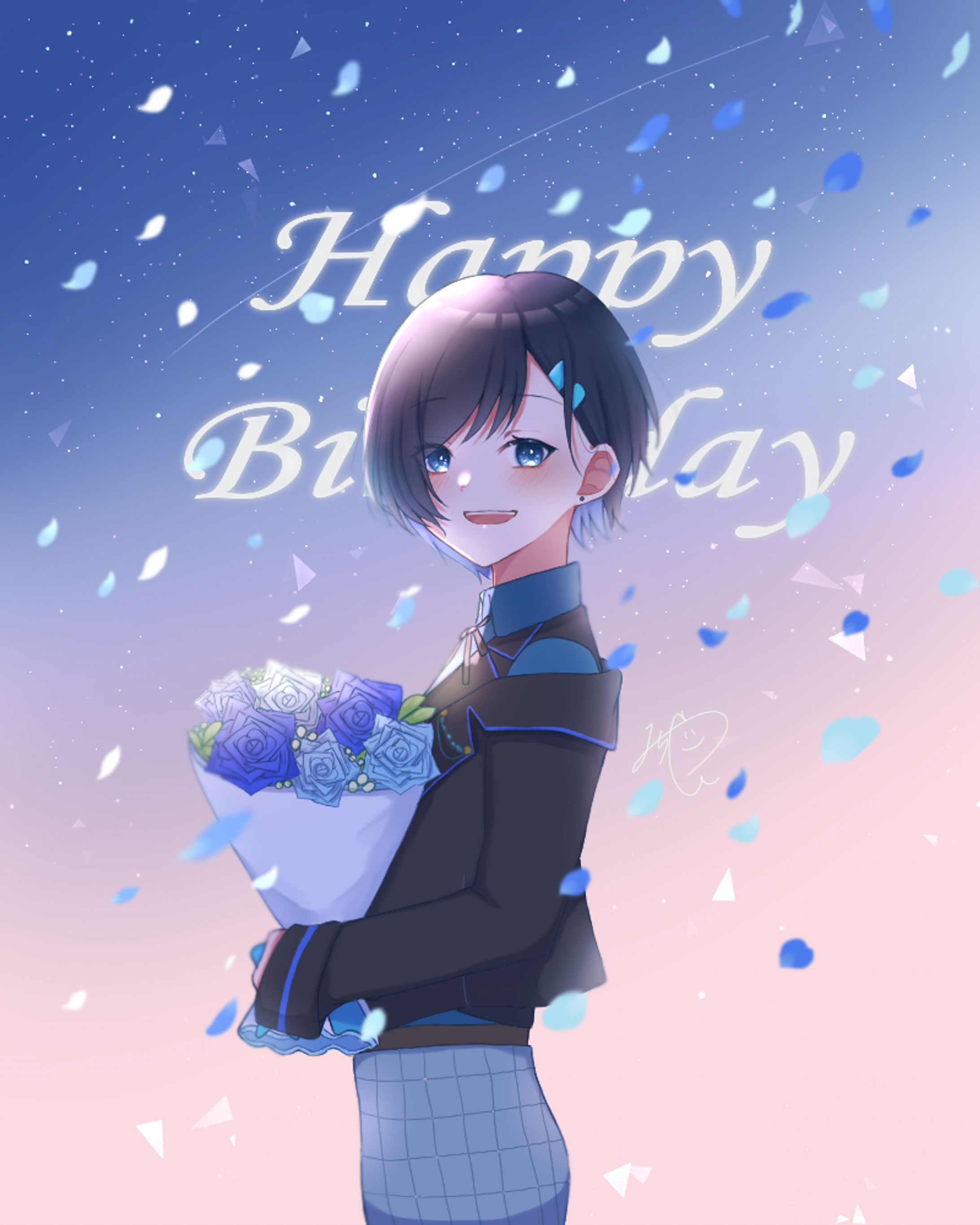 【創作】代理&自分 誕生日イラスト-1