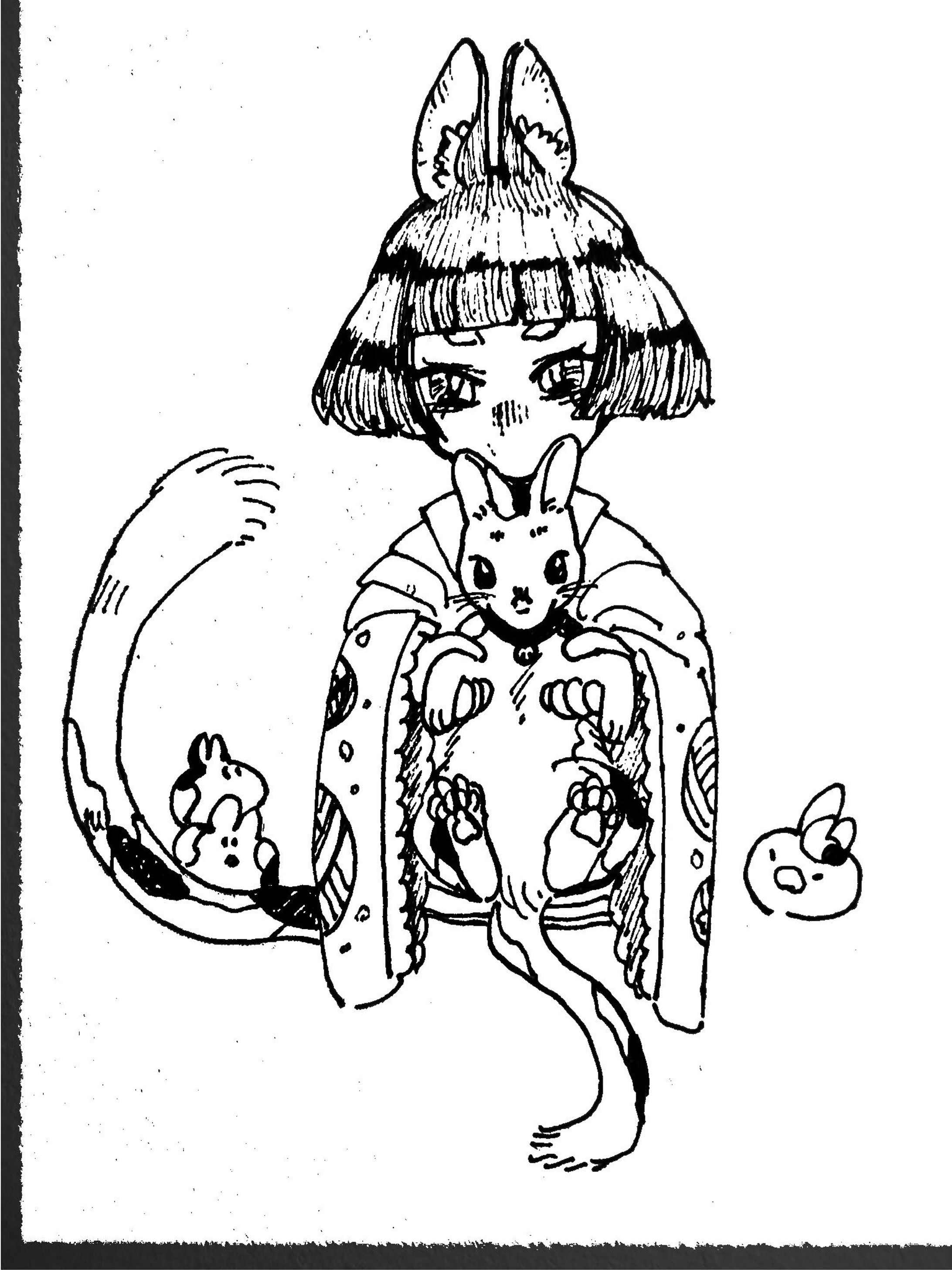 画風sample　アナログ線画&デジタル塗り-1