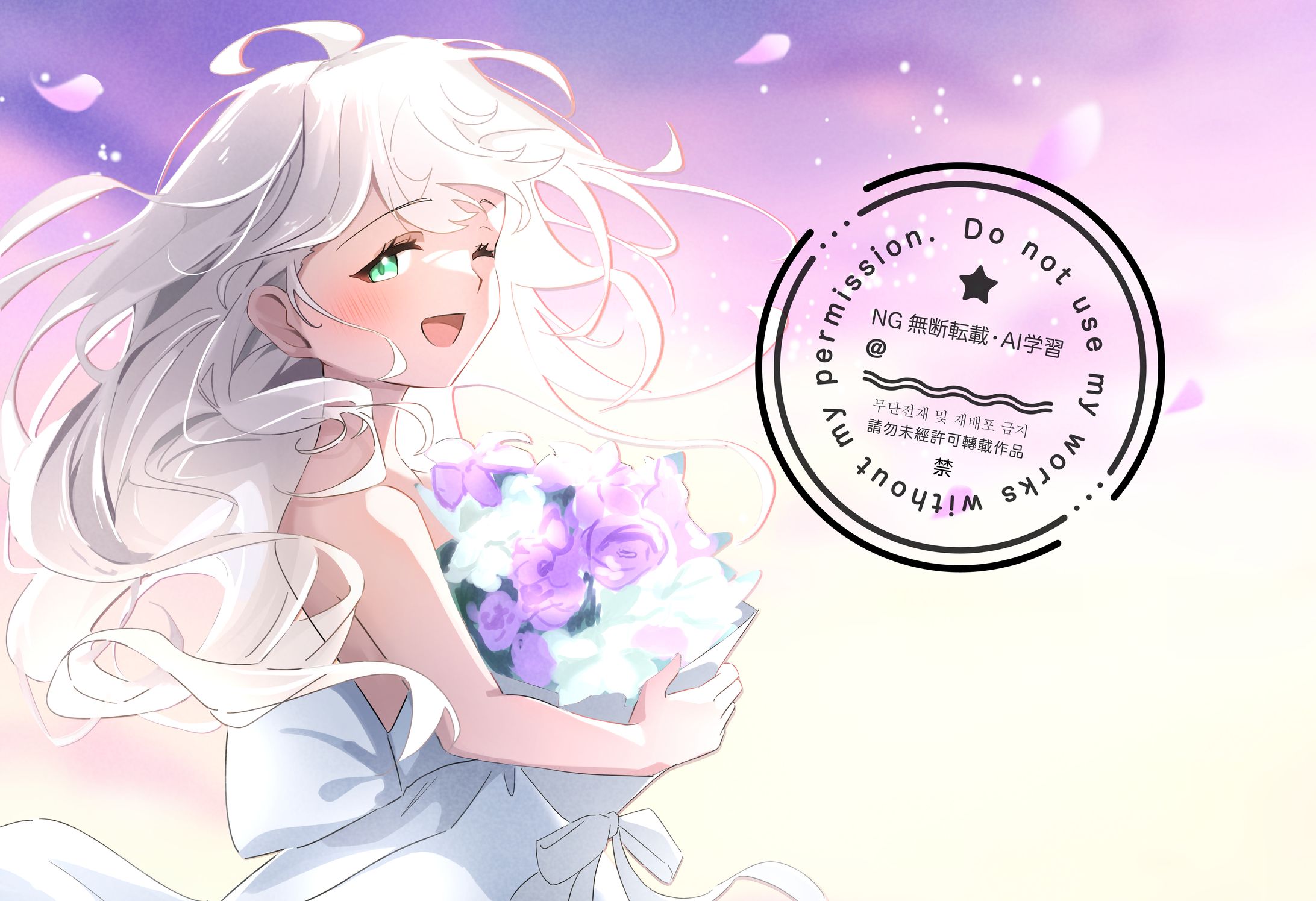 【WORKS】白百合 叶音様　2周年記念イラスト-1