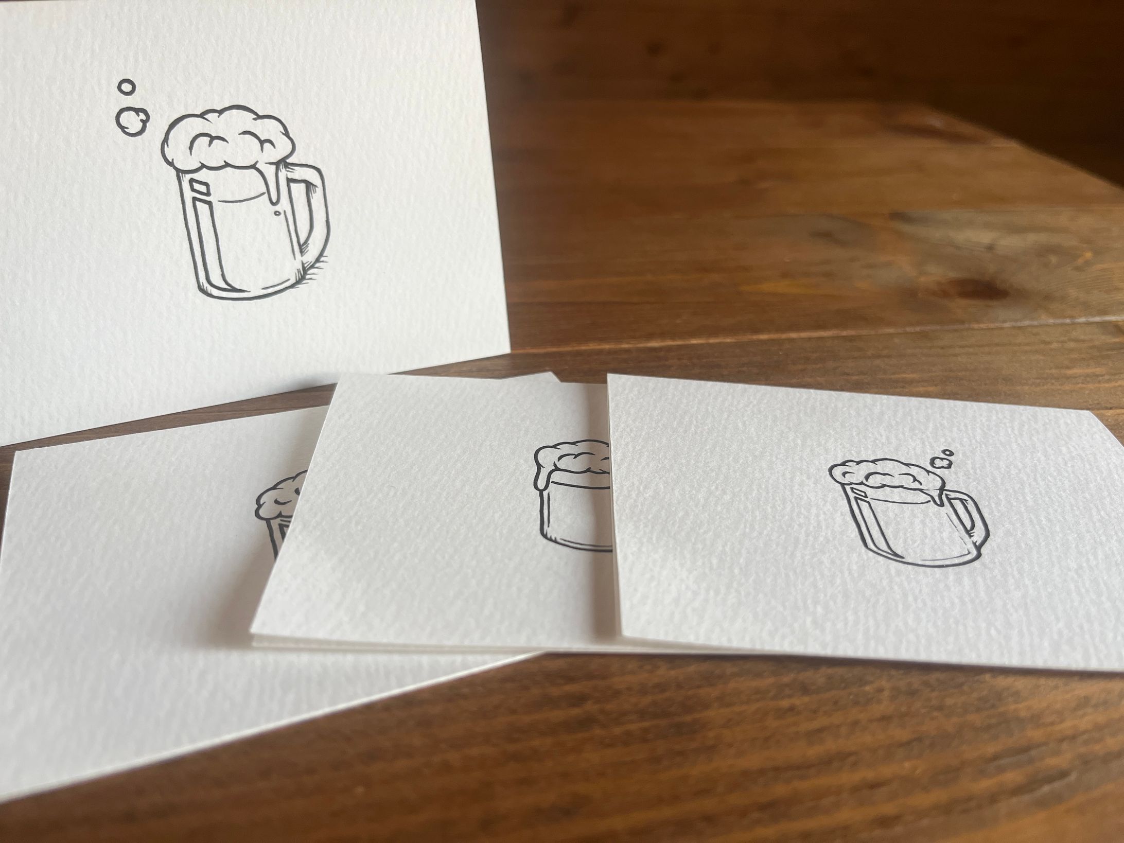 手描きメッセージカード　乾杯-1