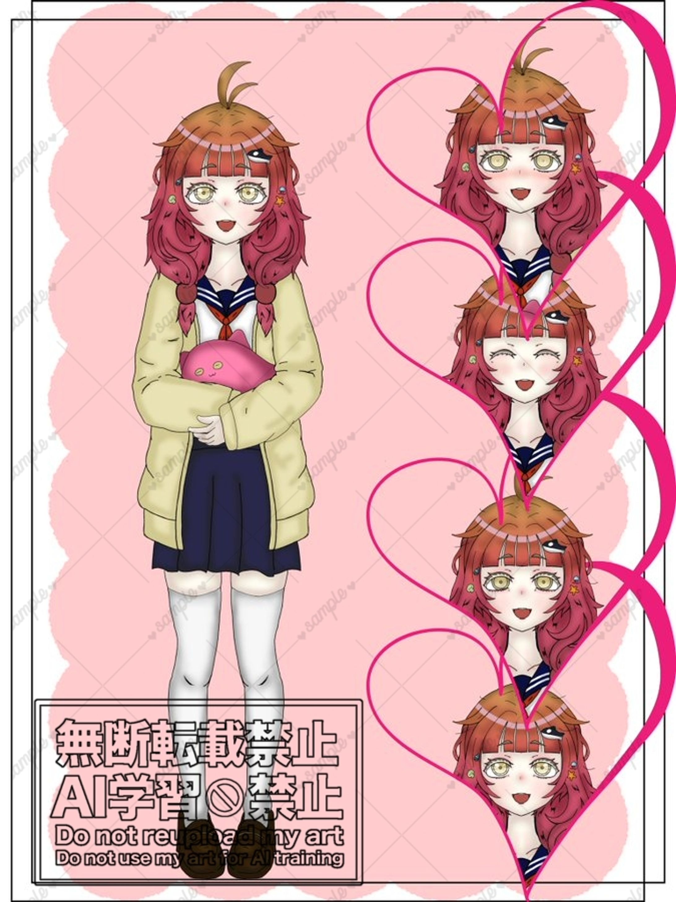 立ち絵 ほわほわ髪JK-1