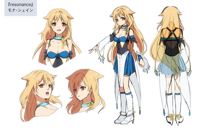 オリジナルキャラ三面図