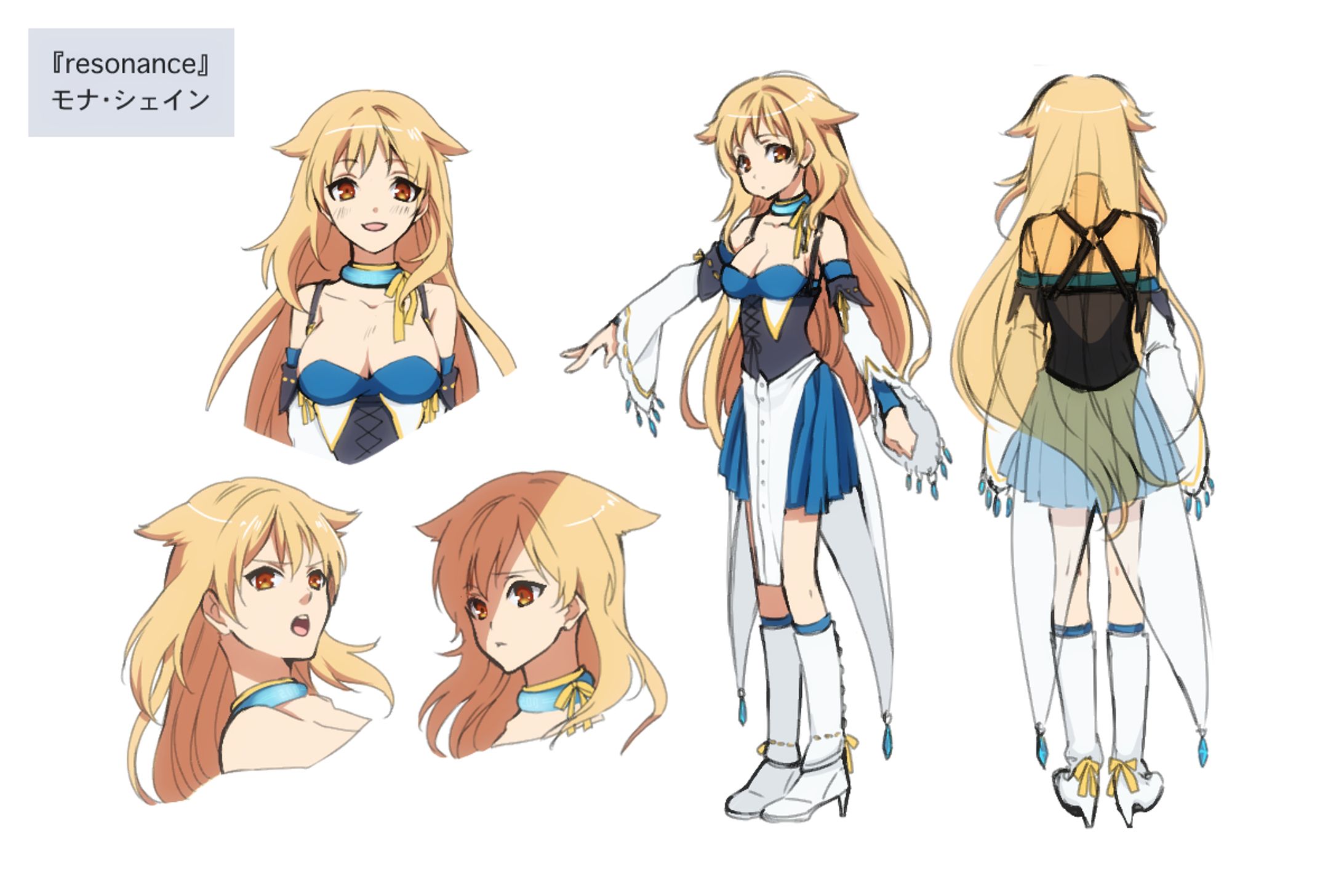 オリジナルキャラ三面図-1