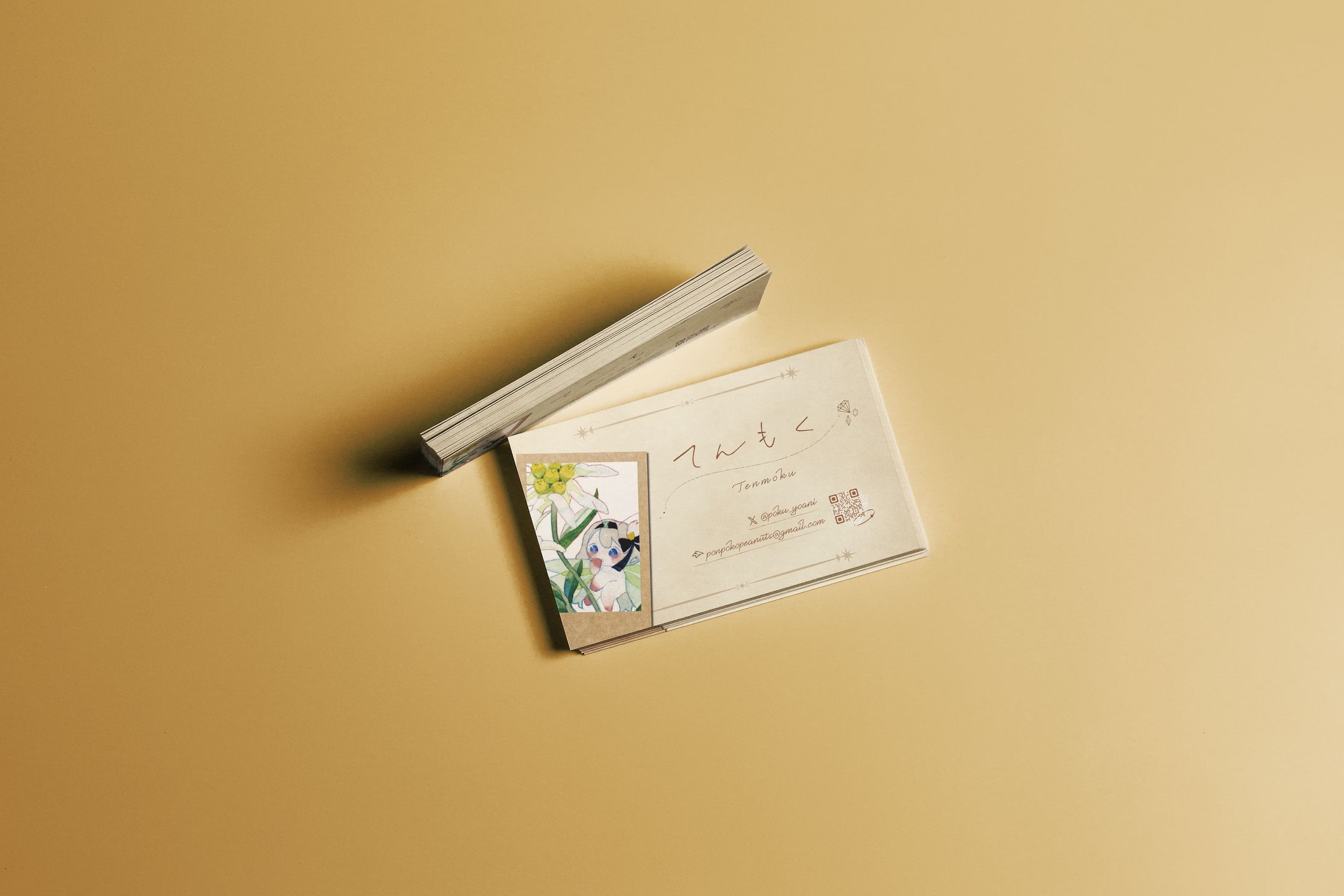 【レイアウトデザイン】てんもく様 イベント用名刺・お品書きデザイン-1