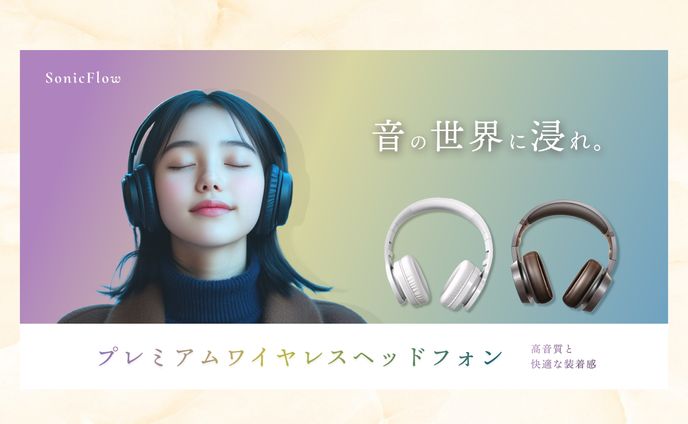 【 バナー 】高音質ヘッドフォン