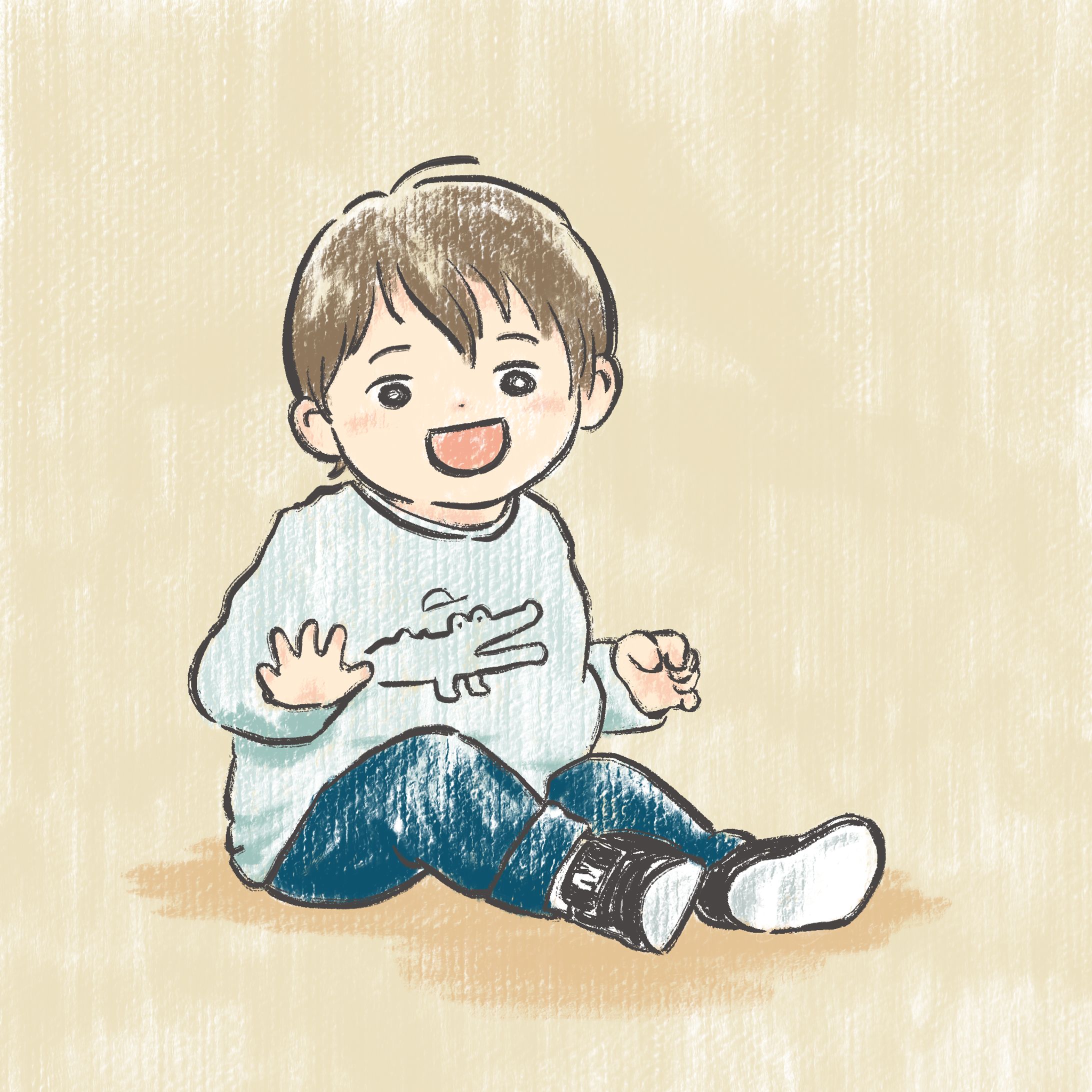 男の子とワニ-1