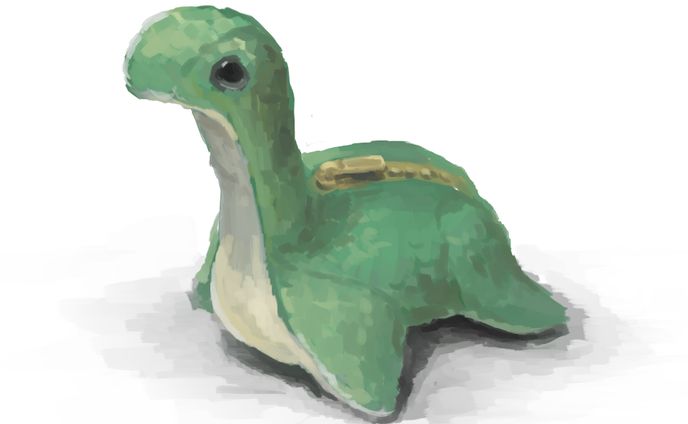 1時間おえかき：ネッシー(APEX)のぬいぐるみ