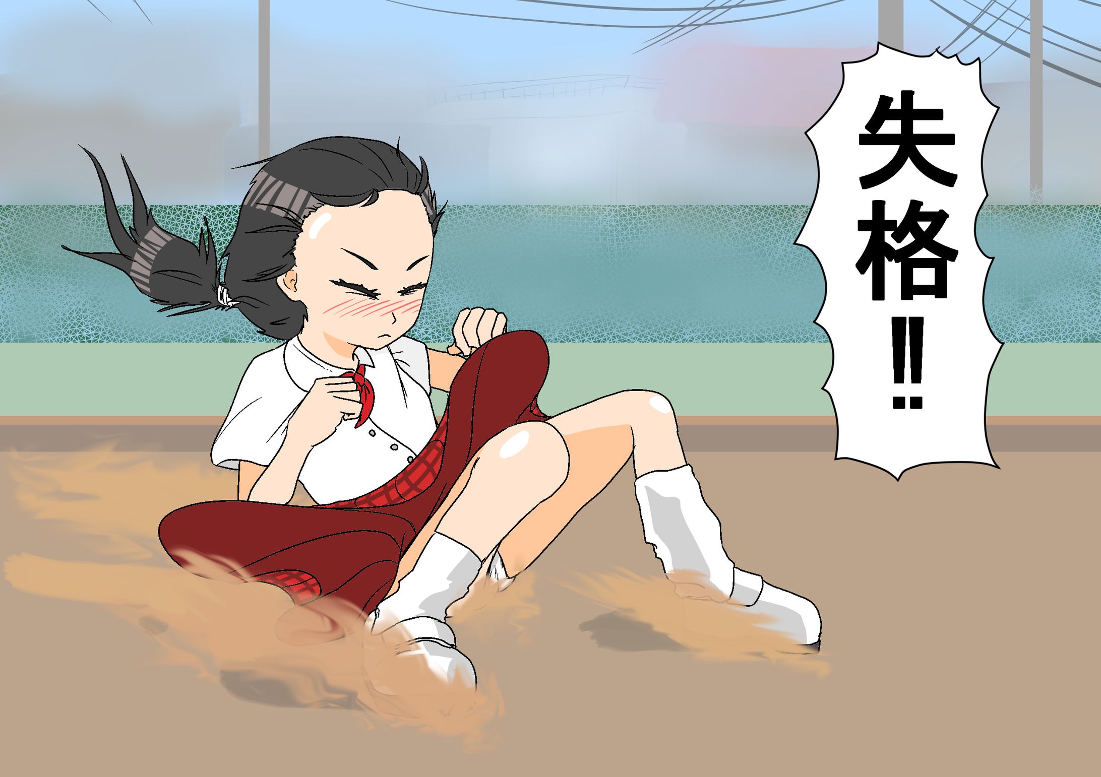 ミニスカート陸上 幅跳び-1