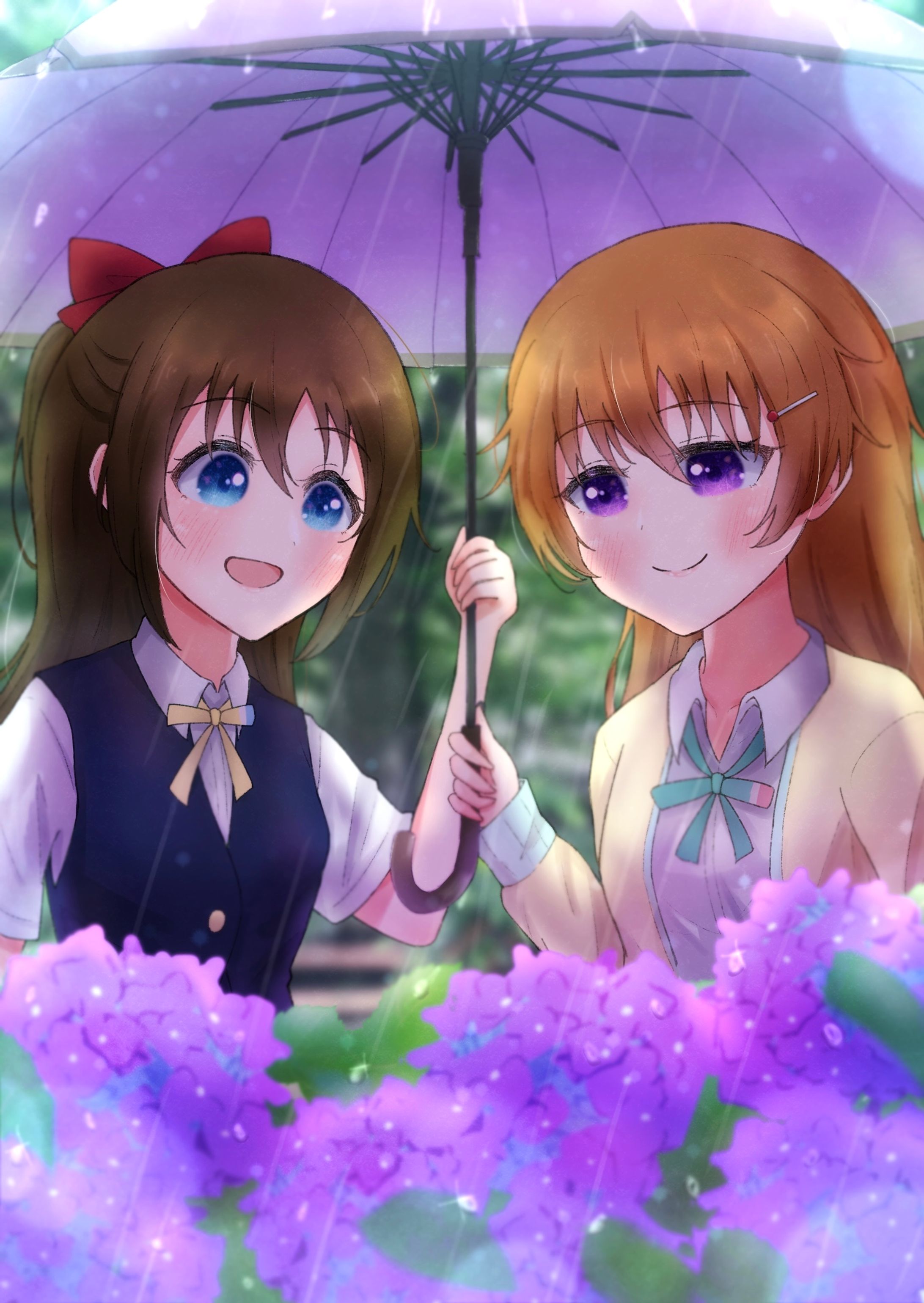 雨と紫陽花-1