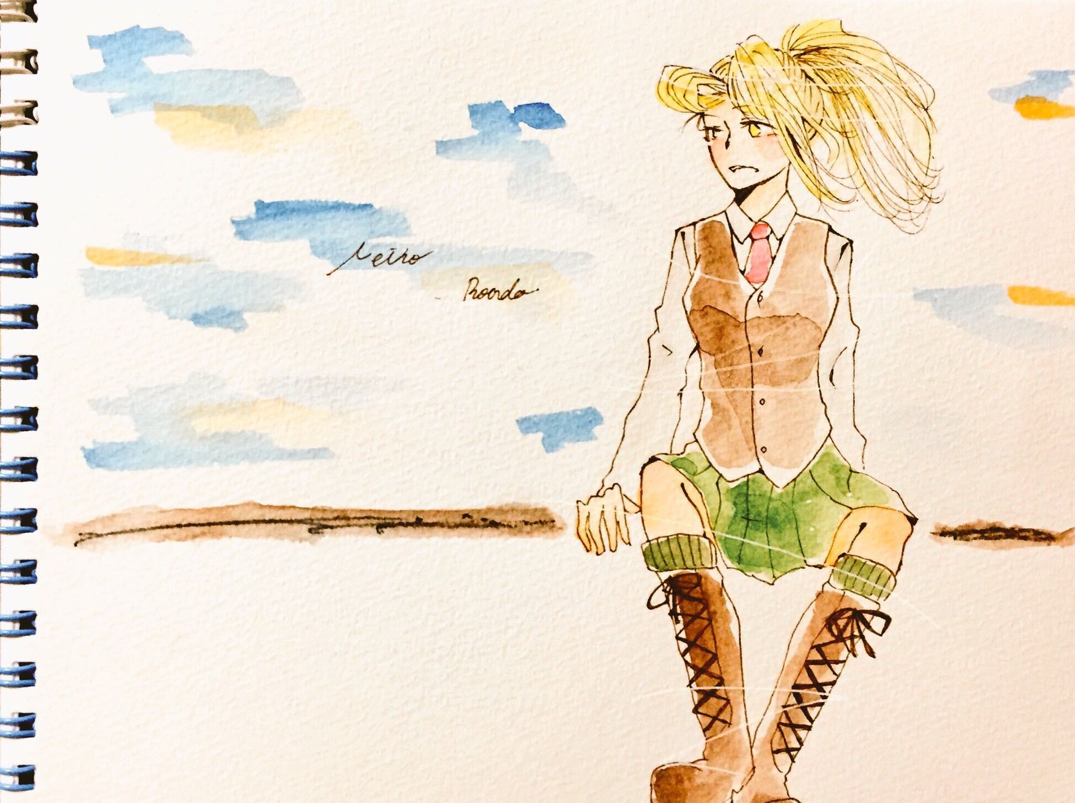 創作(水彩色鉛筆アナログ)-1