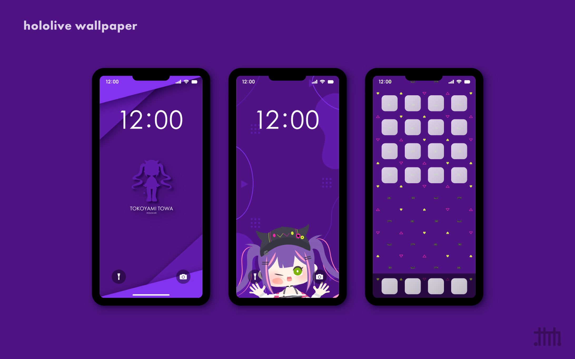 【二次創作】スマホ壁紙 常闇トワ-1