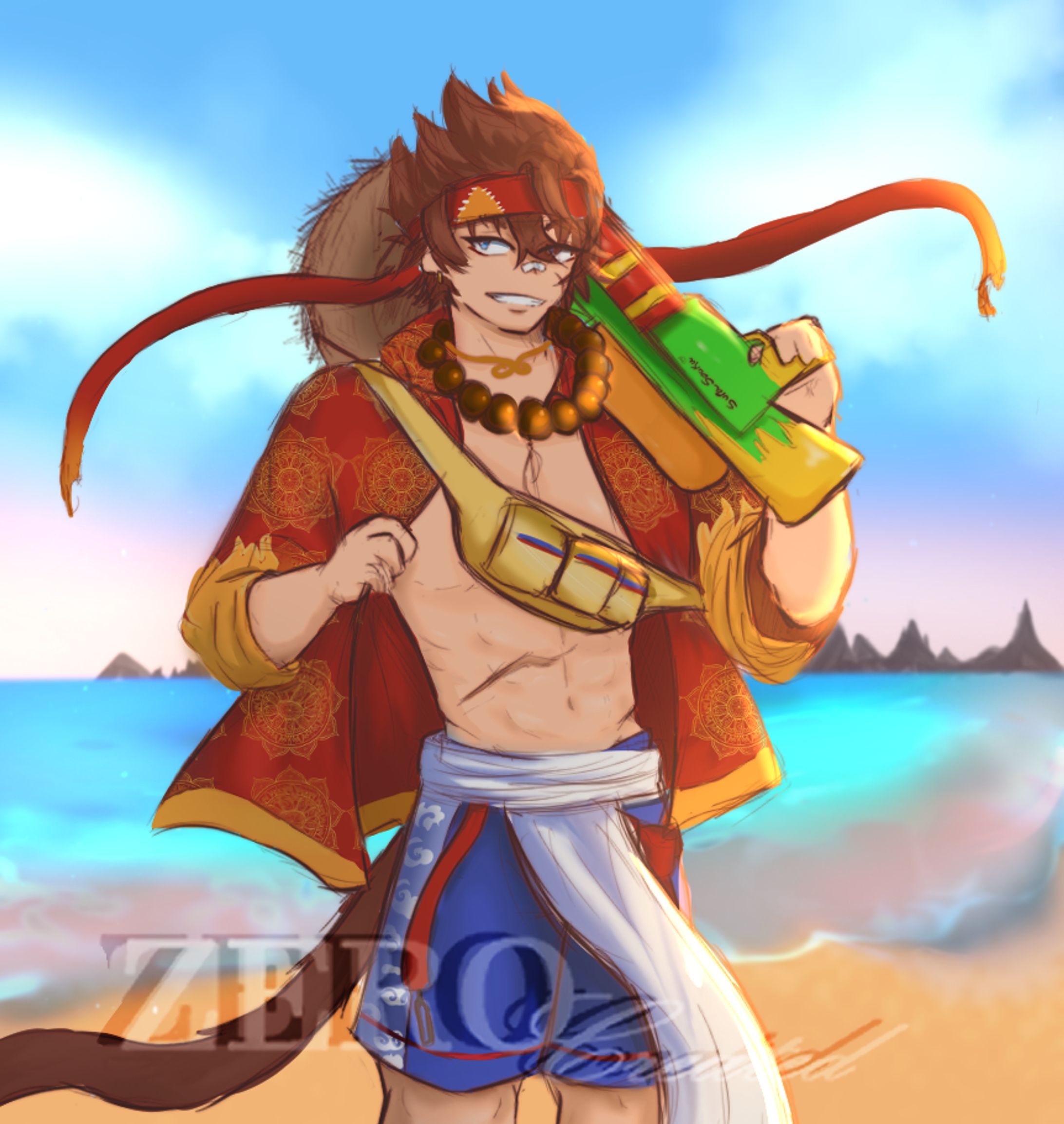 Kenji summer design fanart-1