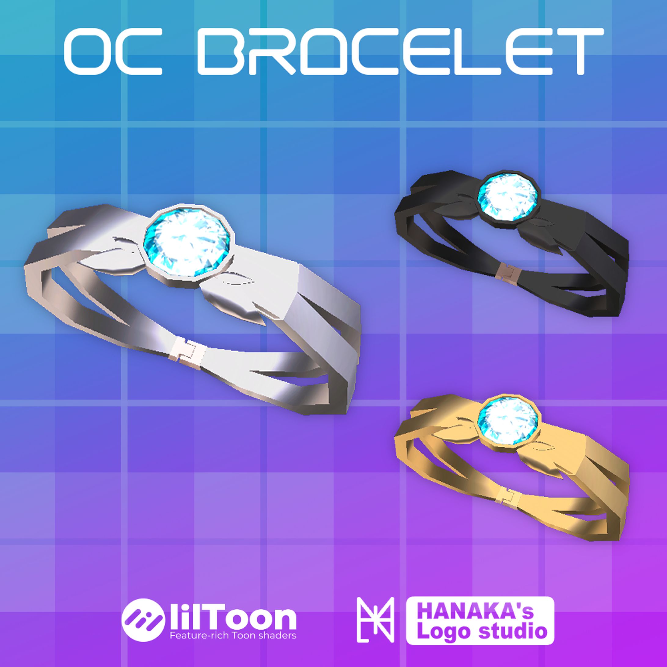 ▶booth　3Dモデル　OC ブレスレット│OC bracelet-1