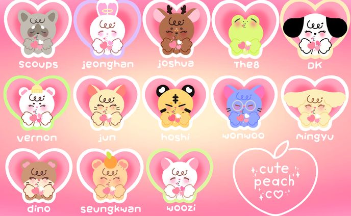 Seventeen Love Hearts Gacha : Sticker Gacha