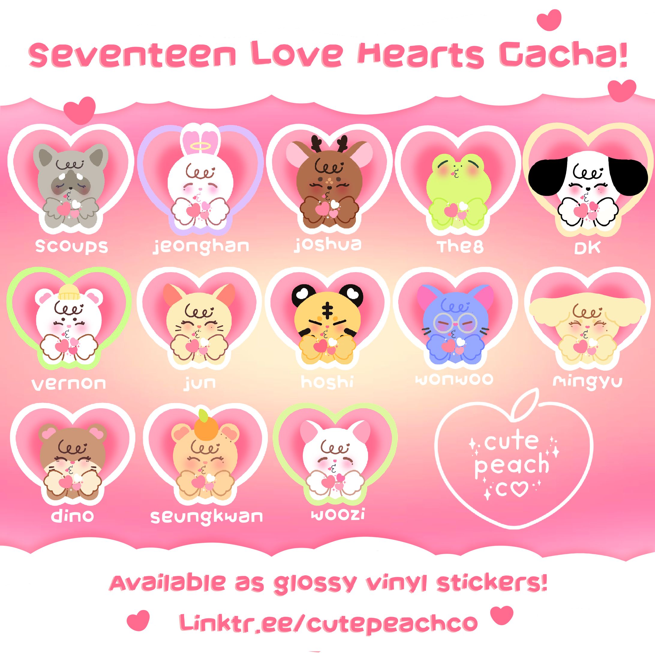 Seventeen Love Hearts Gacha : Sticker Gacha-1