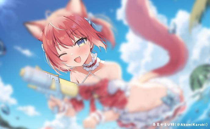 赤見かるび様 8月FANBOX特典 壁紙イラスト