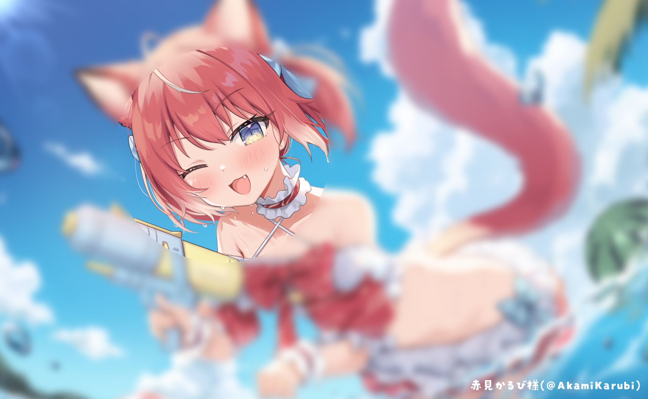 赤見かるび様 8月FANBOX特典 壁紙イラスト-1