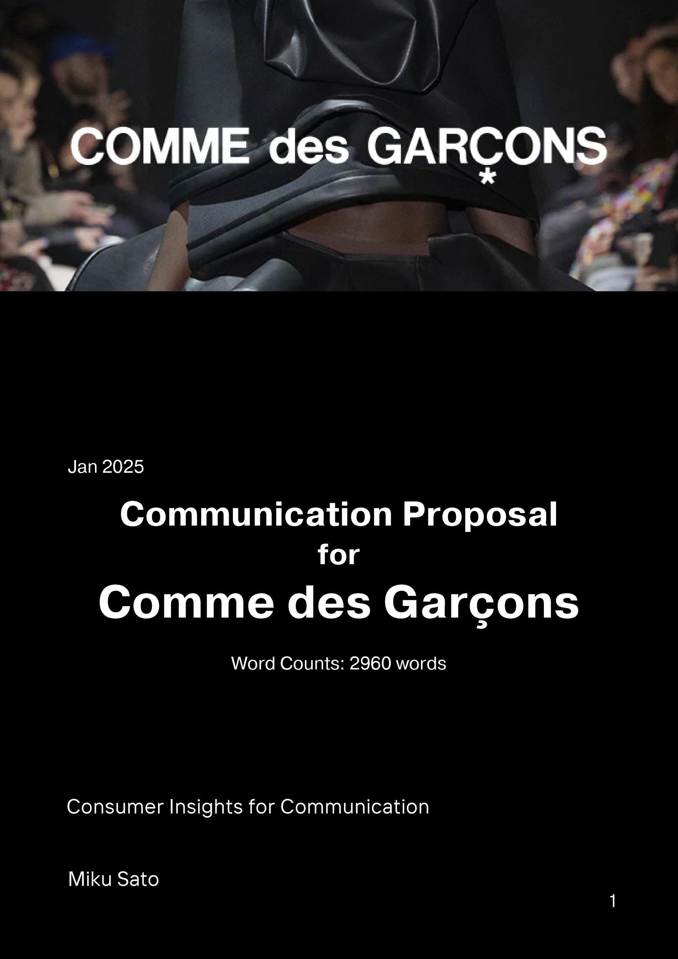 Comme des Garcons Marketing Communication Plan-1