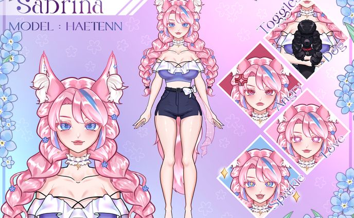 Sabrina Vtuber Model Art
